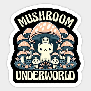 Mushroom underworld Sticker